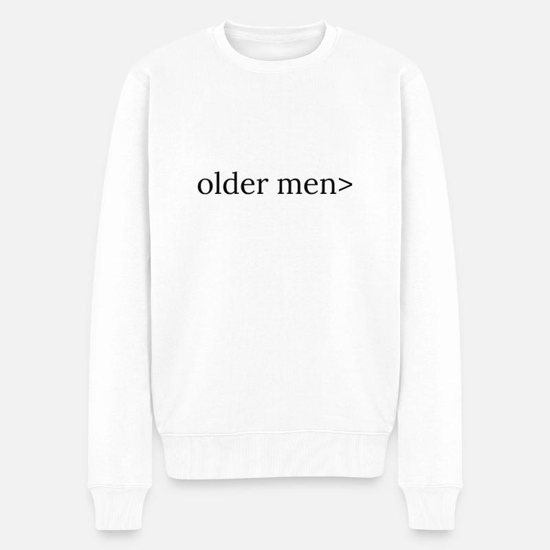 older men> - Männer Premium Bio Pullover - Weiß