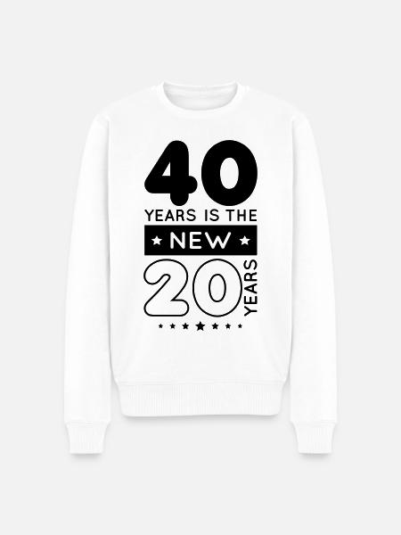 40 Jahre Jubiläum - Männer Premium Bio Pullover - Weiß