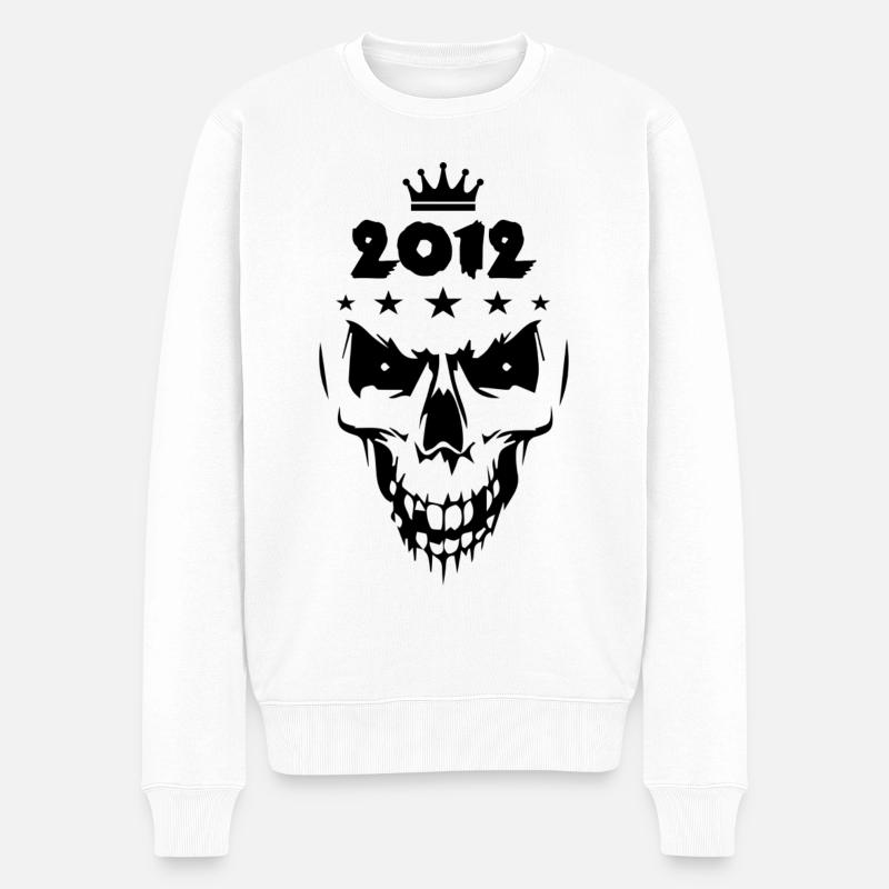 2012 Crâne - Pull Premium bio Homme - blanc