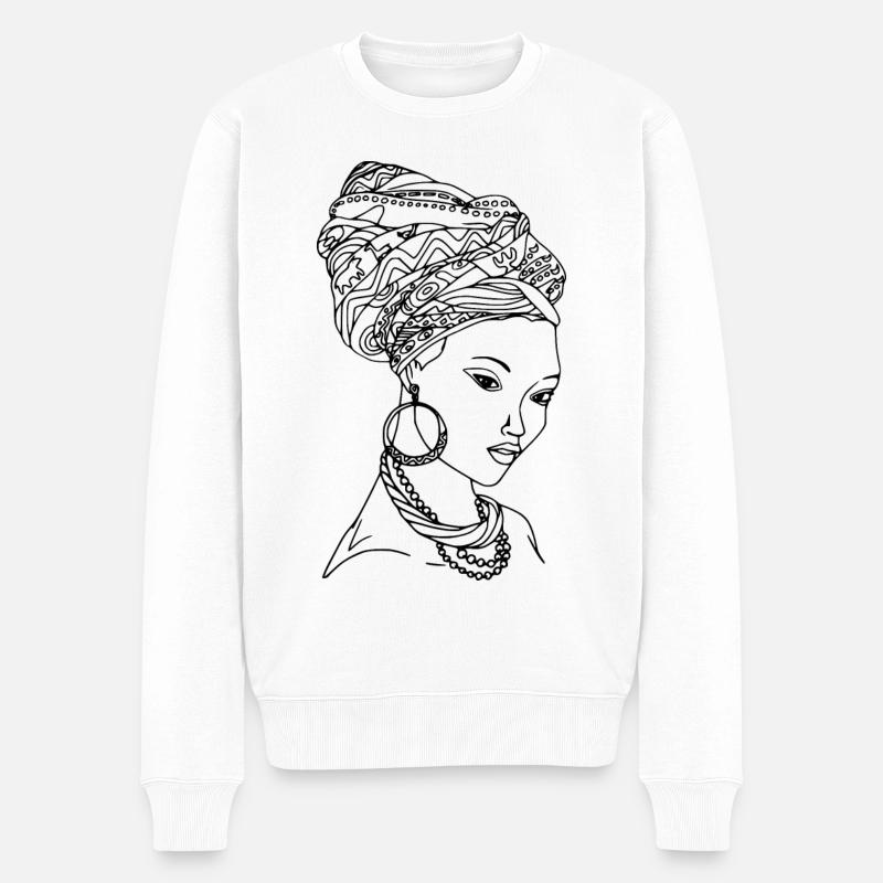 Mama africa - Männer Premium Bio Pullover - Weiß