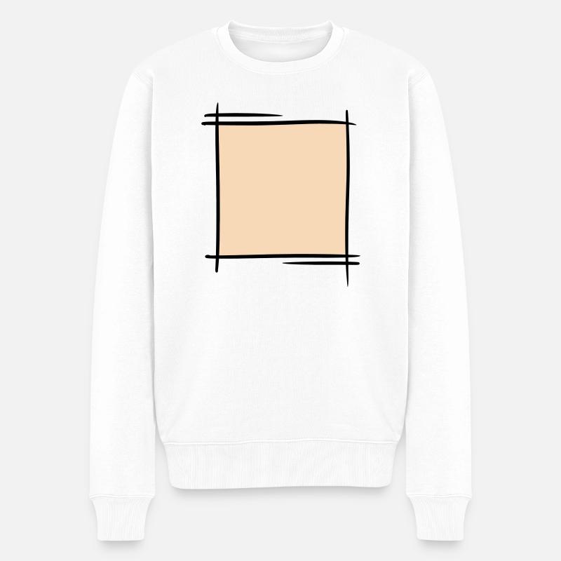 Dekorativer Rahmen. Banner / Bilderrahmen. - Männer Premium Bio Pullover - Weiß