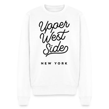 Upper West Side - New York - Men's Premium Organic Jumper - white - Front - Thijin (182cm)
