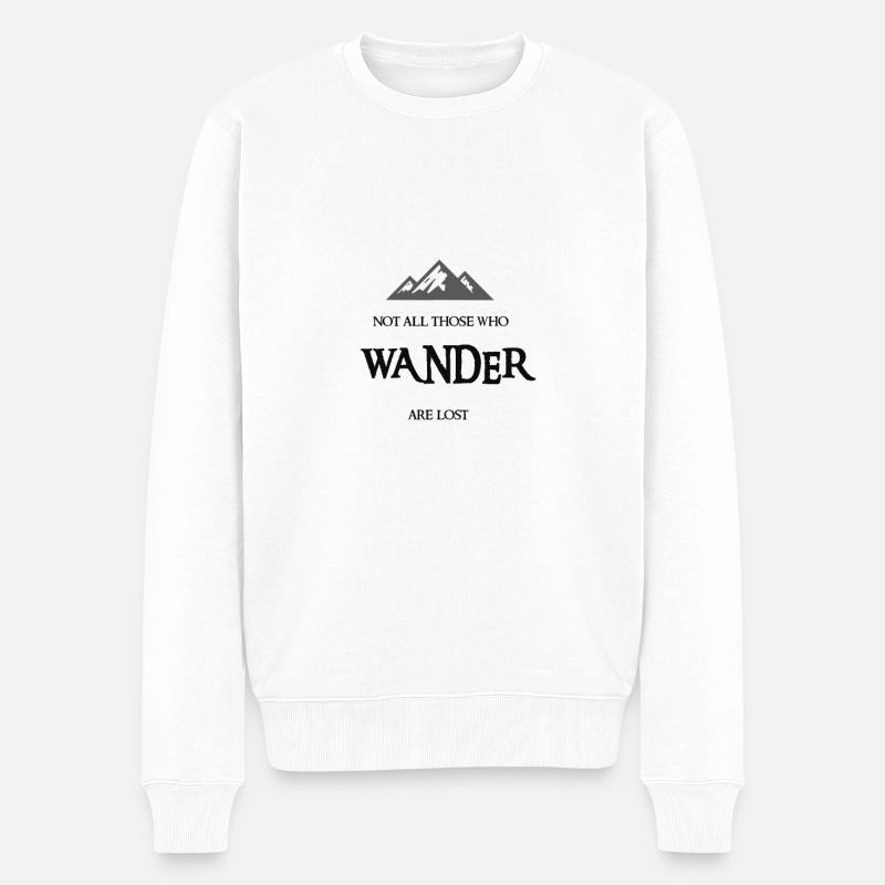 Tous ceux qui errent ne sont pas perdus - Pull Premium bio Homme - blanc