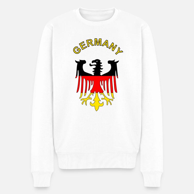 Deutschland Germany - Männer Premium Bio Pullover - Weiß