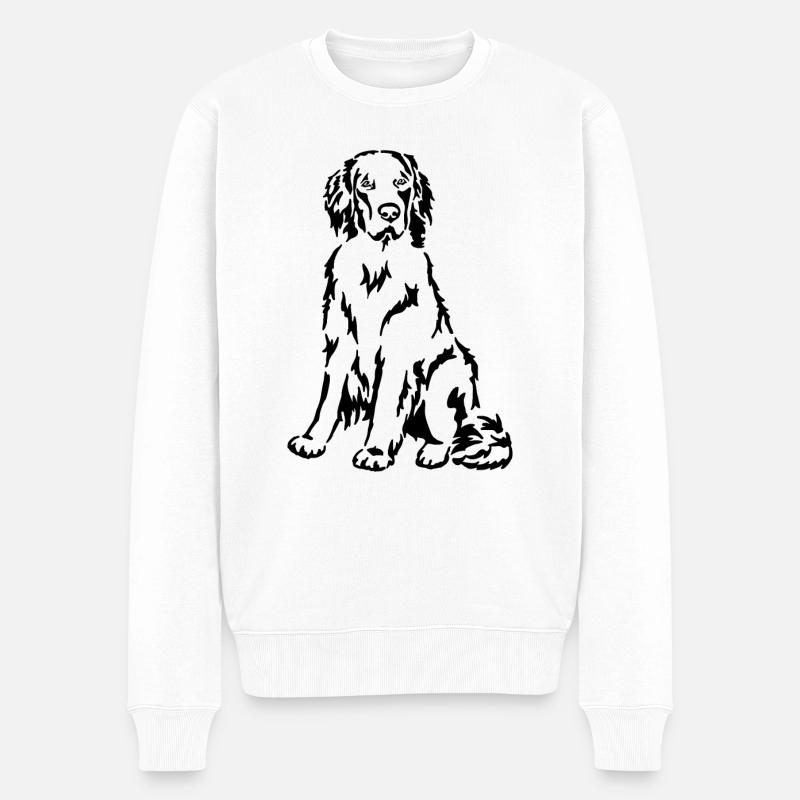 Hovawart - Männer Premium Bio Pullover - Weiß