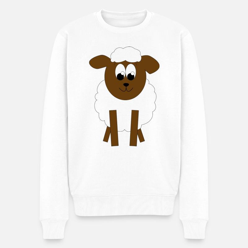 Schaf - Männer Premium Bio Pullover - Weiß