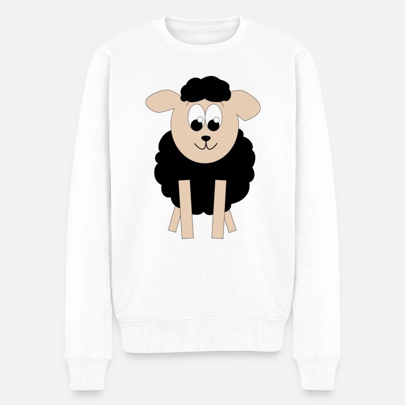 mouton noir - Pull Premium bio Homme - blanc