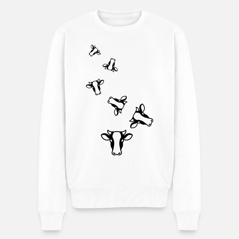 Tête de vache - Pull Premium bio Homme - blanc