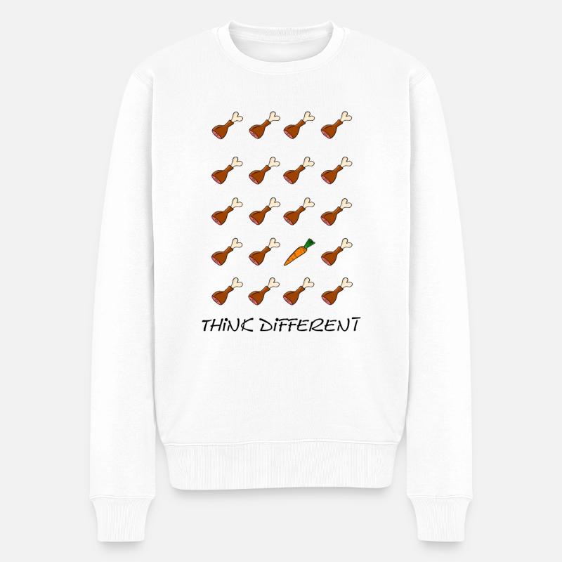 Think different - Männer Premium Bio Pullover - Weiß