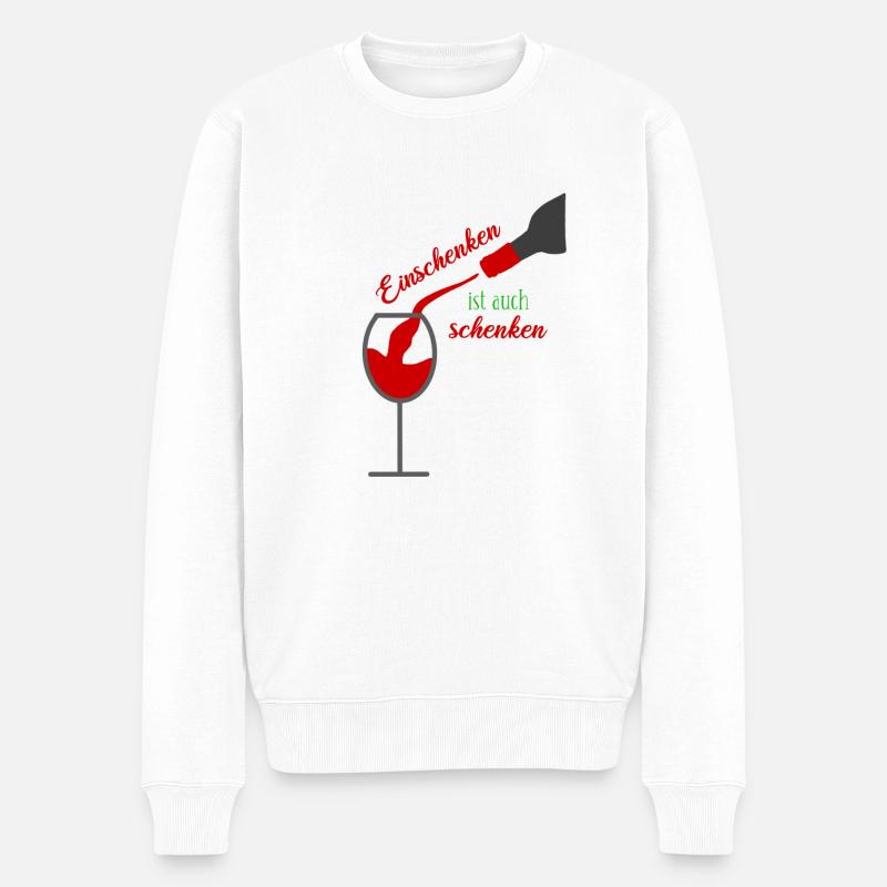 Einschenken ist auch schenken - Männer Premium Bio Pullover - Weiß