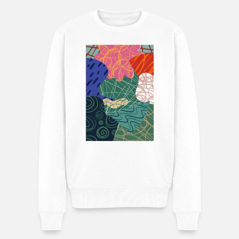 Kunstzeichen - Männer Premium Bio Pullover - Weiß