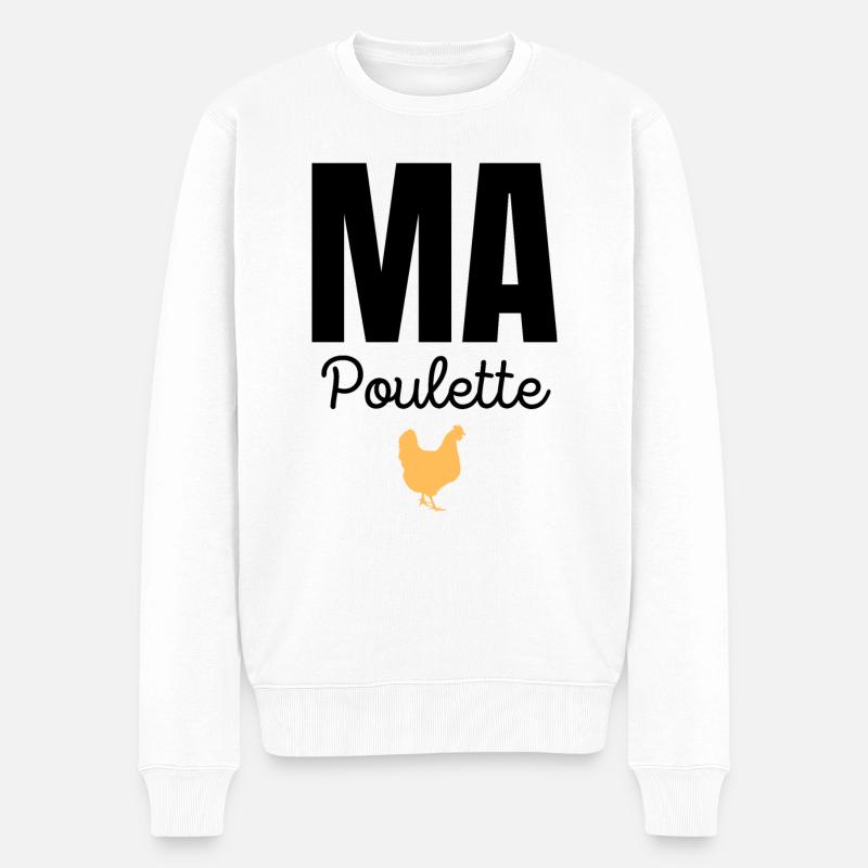 ma poulette - Pull Premium bio Homme - blanc