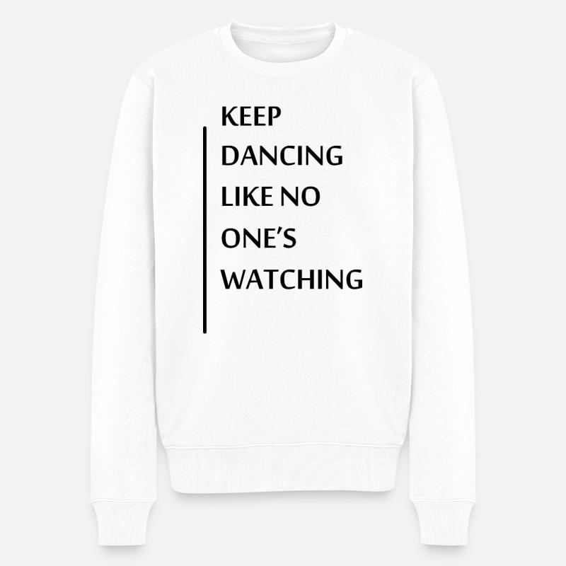 Dancing Dance Music - Männer Premium Bio Pullover - Weiß