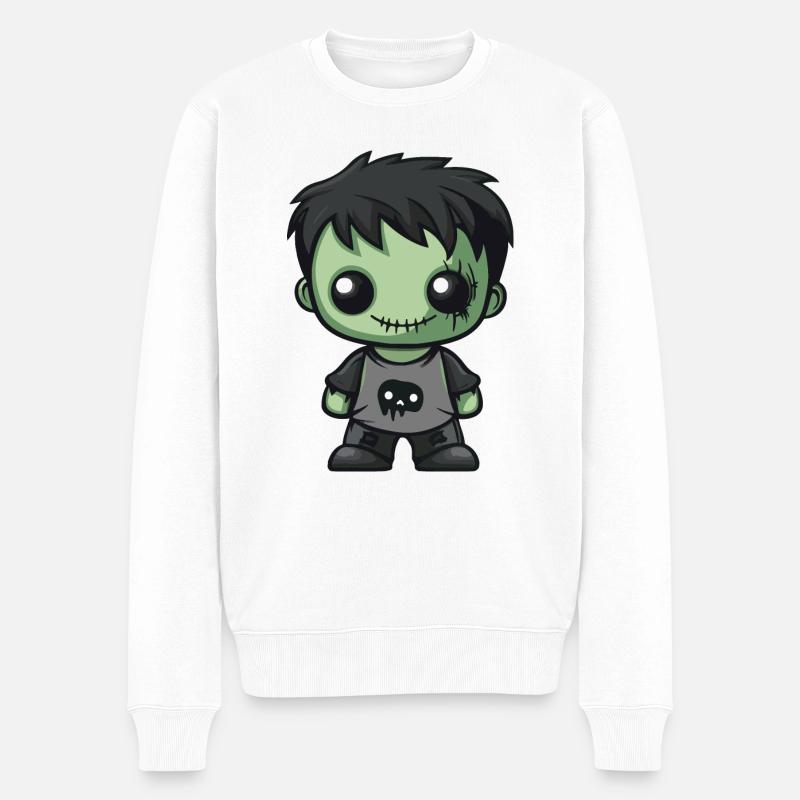 Zombie Halloween Comic - Männer Premium Bio Pullover - Weiß