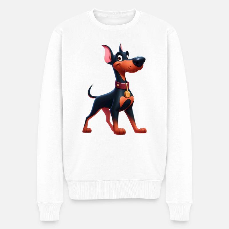 doberman 3 - Pull Premium bio Homme - blanc