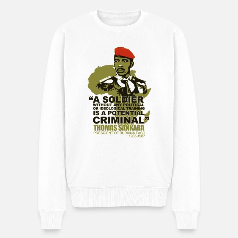 Sankara - Männer Premium Bio Pullover - Weiß