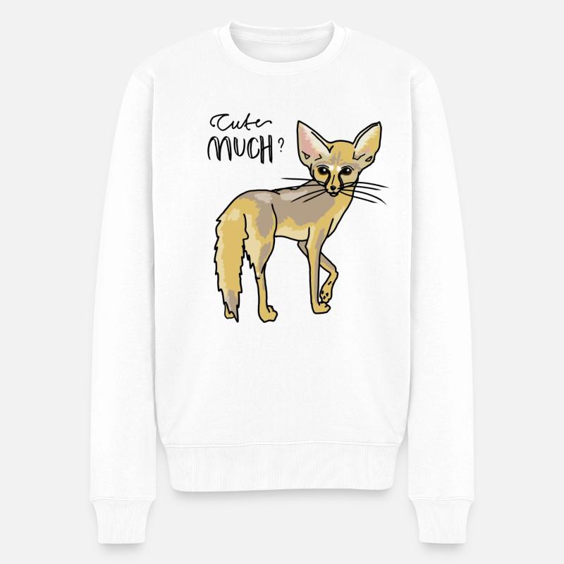 Little desert fox - Cute much? - Männer Premium Bio Pullover - Weiß