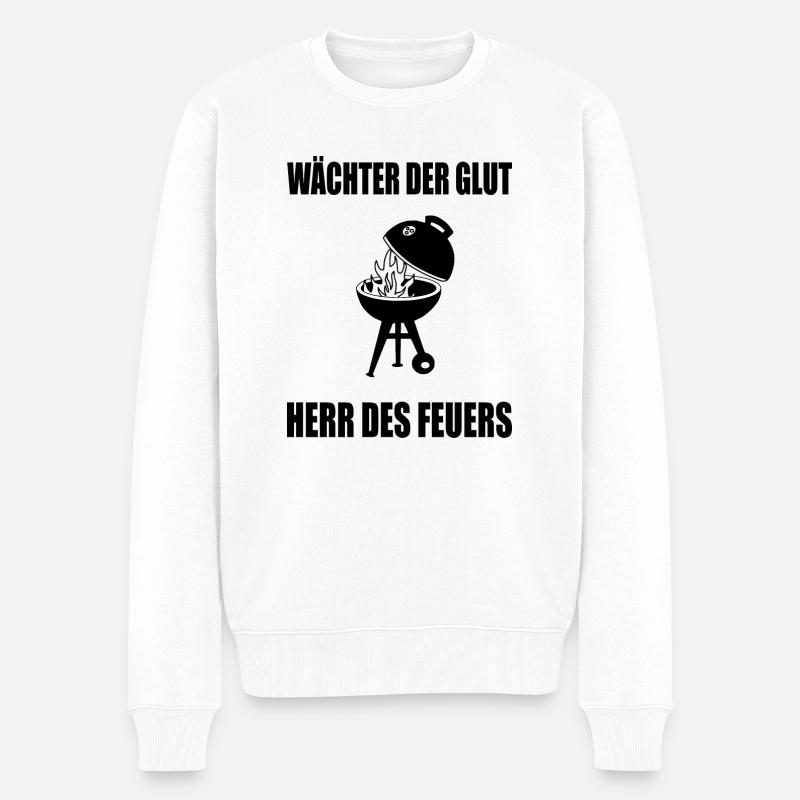 bbq - Männer Premium Bio Pullover - Weiß