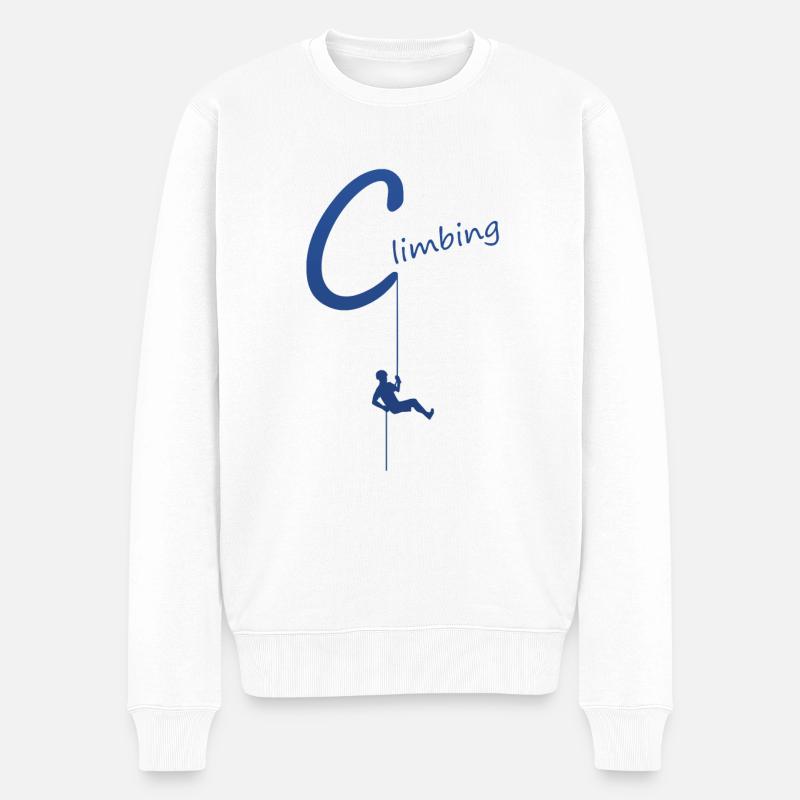 climbing - Männer Premium Bio Pullover - Weiß