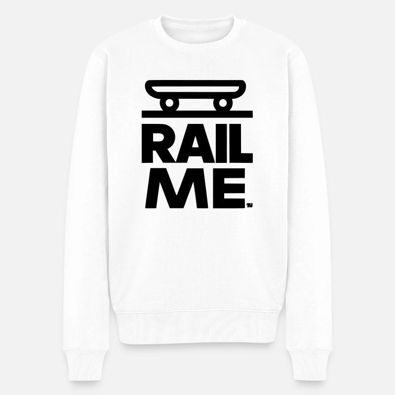 Rail - planche à roulettes - Pull Premium bio Homme - blanc