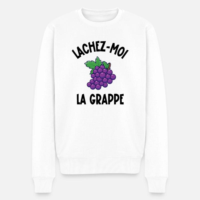 lâchez-moi la grappe - Pull Premium bio Homme - blanc