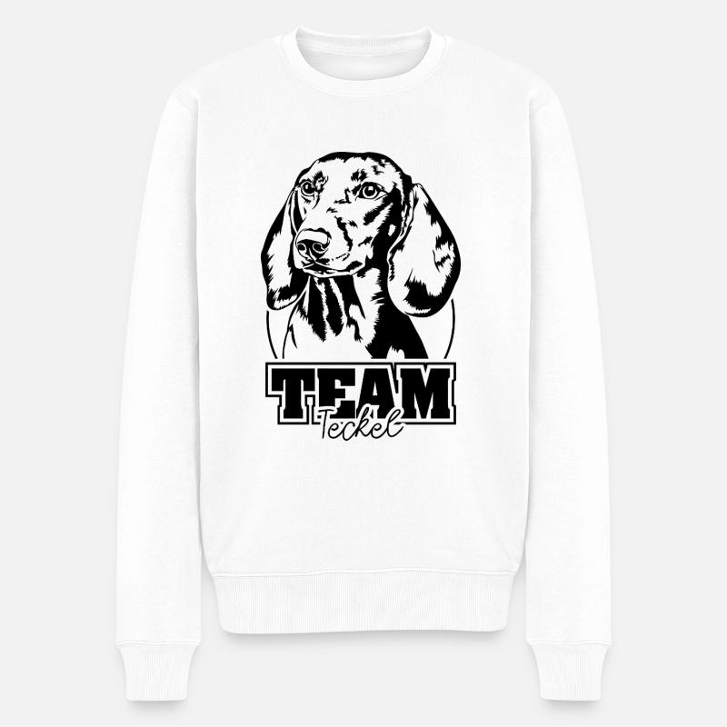 TEAM Teckel Chien Chiens Wilsigns - Pull Premium bio Homme - blanc