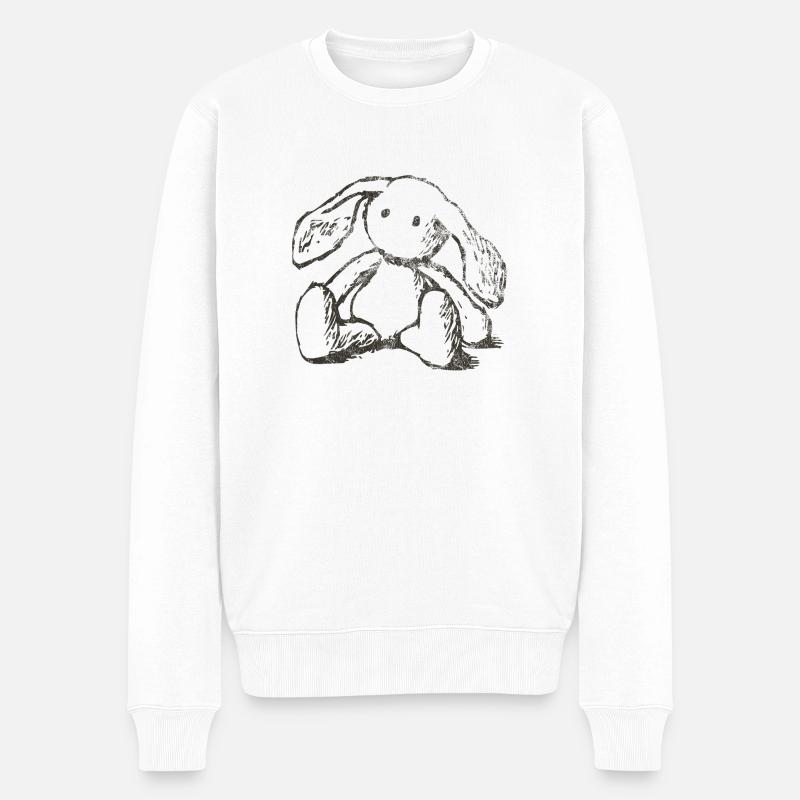 einsam - Männer Premium Bio Pullover - Weiß