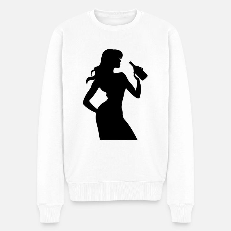 Femme Fun Silhouette - Pull Premium bio Homme - blanc
