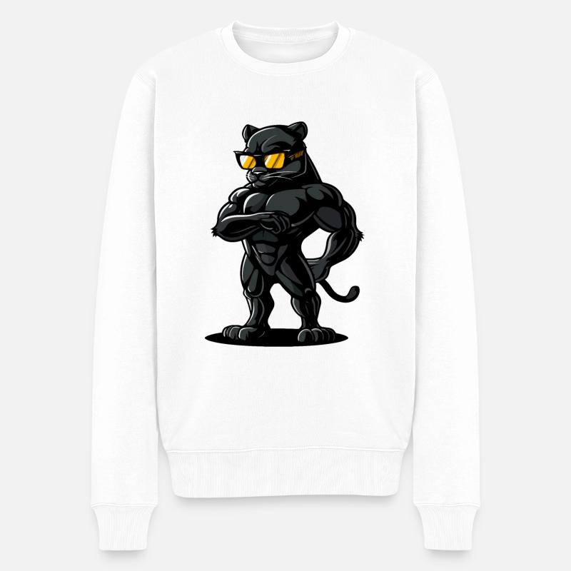 Animal panthère - Pull Premium bio Homme - blanc