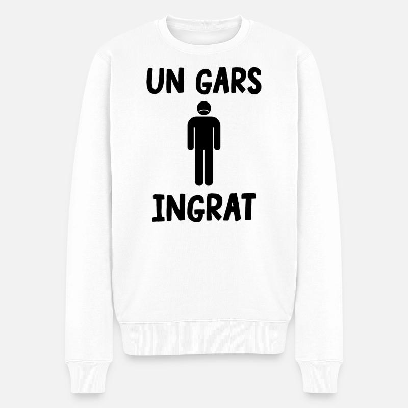 un gars ingrat - Pull Premium bio Homme - blanc