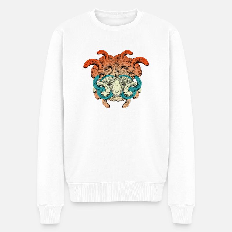 Khnum - Männer Premium Bio Pullover - Weiß