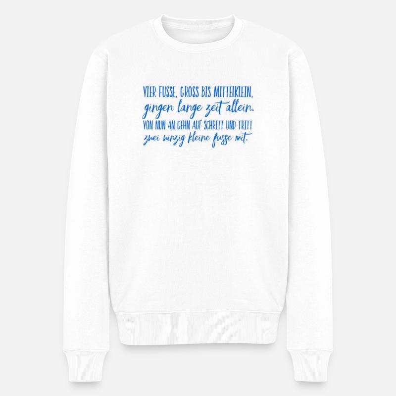 Idée cadeau de baptême - Pull Premium bio Homme - blanc