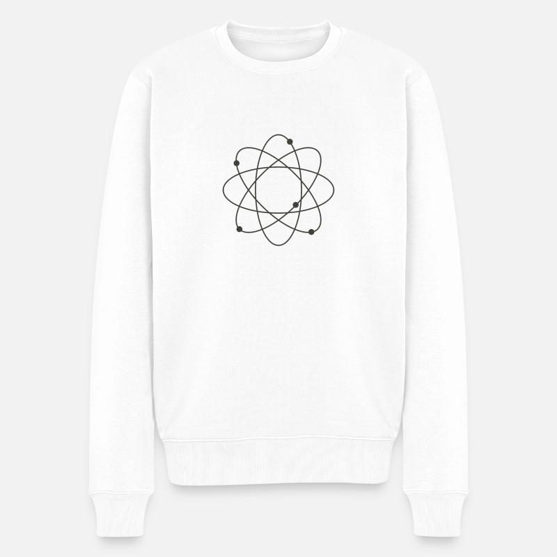 Atom - Männer Premium Bio Pullover - Weiß