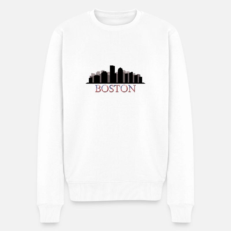 horizon boston - Pull Premium bio Homme - blanc
