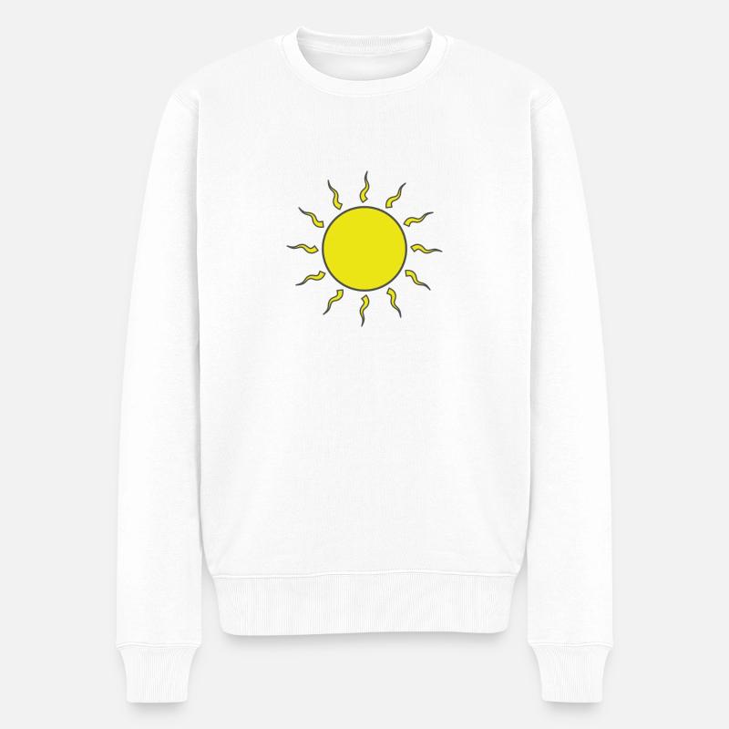 soleil - Pull Premium bio Homme - blanc