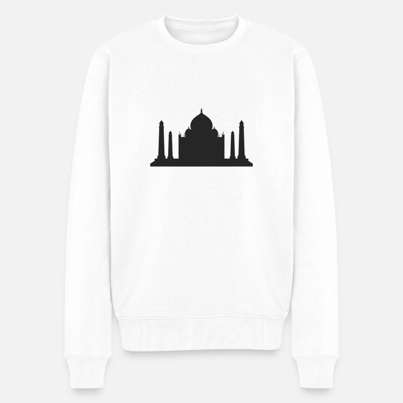 taj - Männer Premium Bio Pullover - Weiß