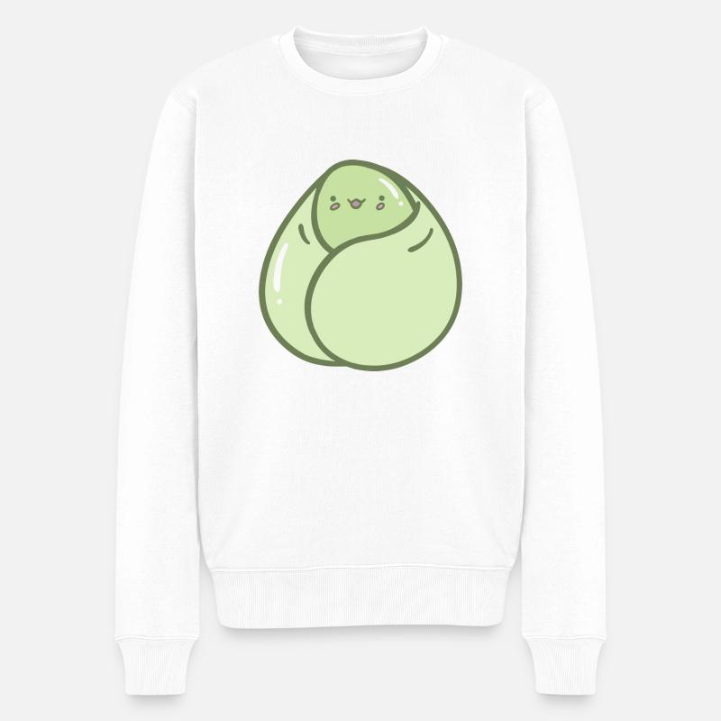 Süße kuschelige Bohne - Männer Premium Bio Pullover - Weiß