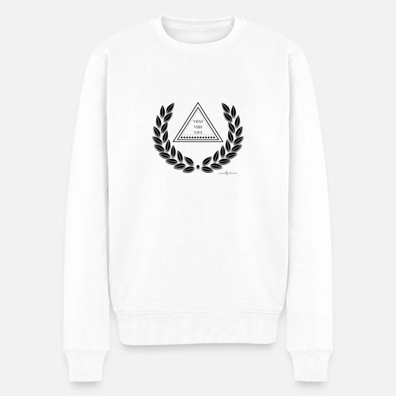 Veni Vidi Vici - Männer Premium Bio Pullover - Weiß