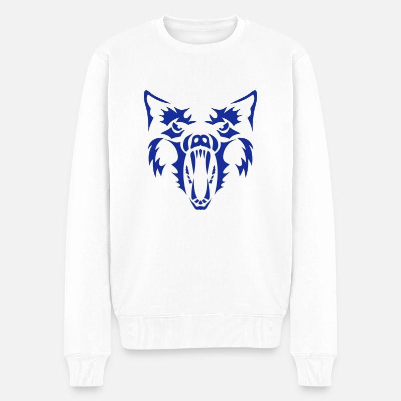 Wolf Werwolf Werwolf 3 - Männer Premium Bio Pullover - Weiß