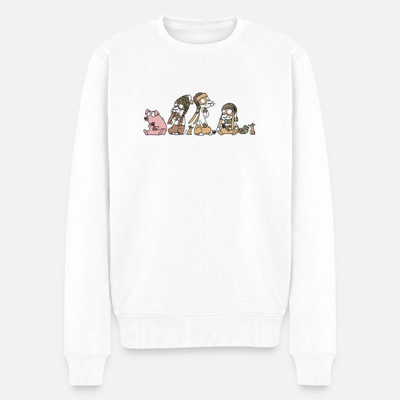 Pepparkakor - Männer Premium Bio Pullover - Weiß