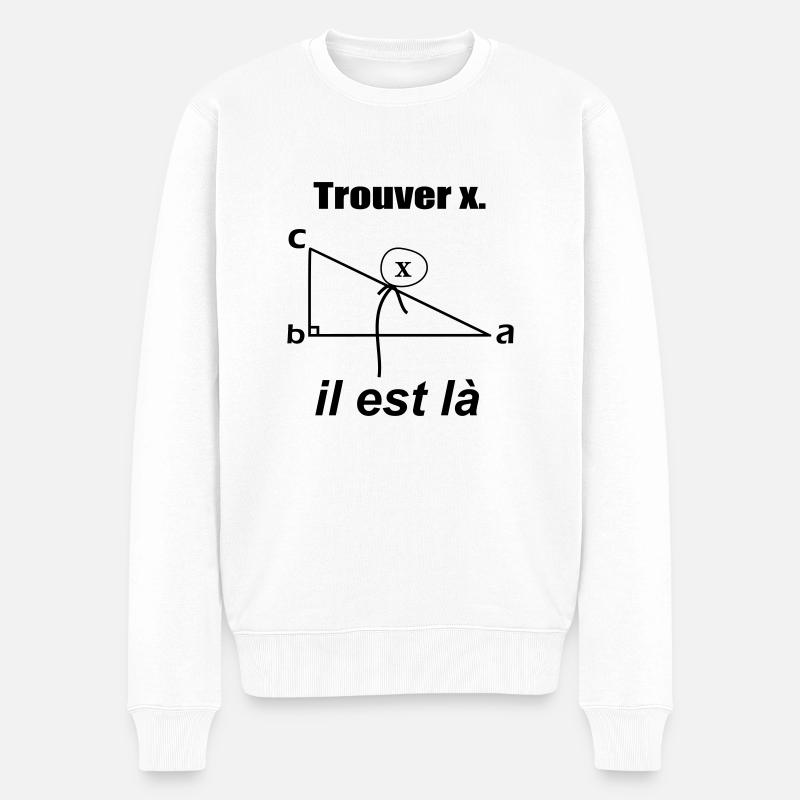 x est ici - Pull Premium bio Homme - blanc