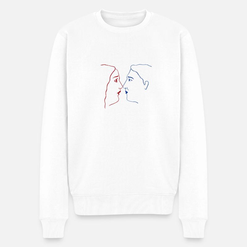 Couples - Pull Premium bio Homme - blanc