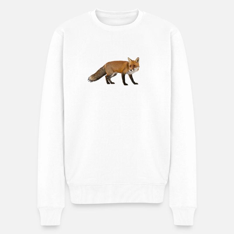 Fuchs - Männer Premium Bio Pullover - Weiß