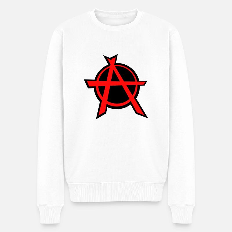 Anarchiste - Pull Premium bio Homme - blanc