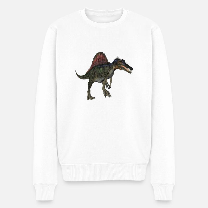spinosaurus1 - Männer Premium Bio Pullover - Weiß