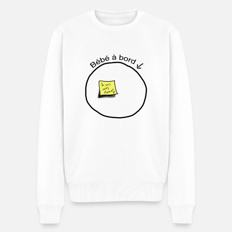 bébépapa - Pull Premium bio Homme - blanc