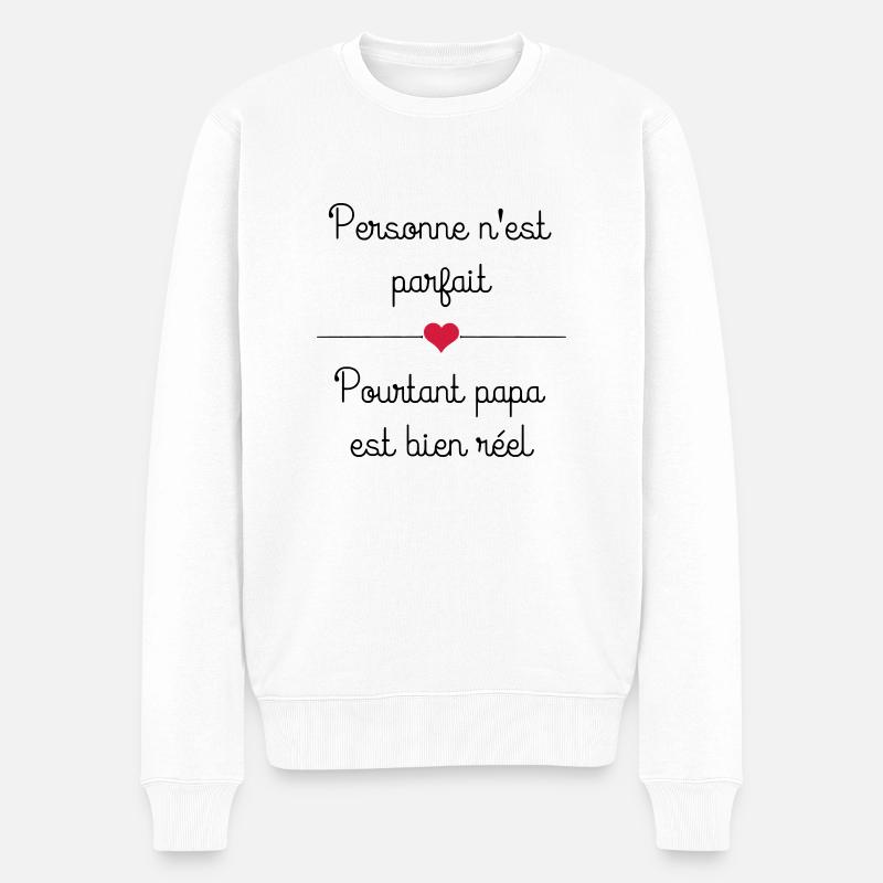 Papa - Pull Premium bio Homme - blanc