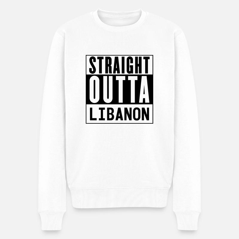 Libanon - Männer Premium Bio Pullover - Weiß