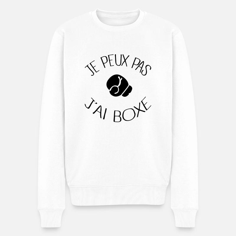 Je peux pas j'ai Boxe - Pull Premium bio Homme - blanc
