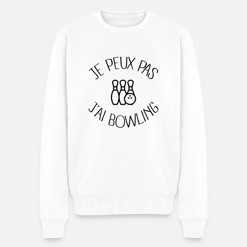 Je peux pas j'ai Bowling - Pull Premium bio Homme - blanc